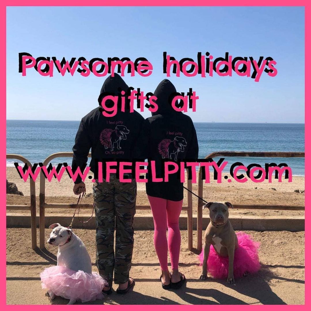 Great holiday gift ideas! Promote the beautiful Pitty breed, Adopt don’t Shop, and the importance of spay and neuter while supporting a non profit 501(c)(3) dog rescue. Instead of getting gifts from a large corporation, get your gifts from a dog rescue. Please share. Thank you for your support 💕🐾💕🐾

www.ifeelpitty.com
