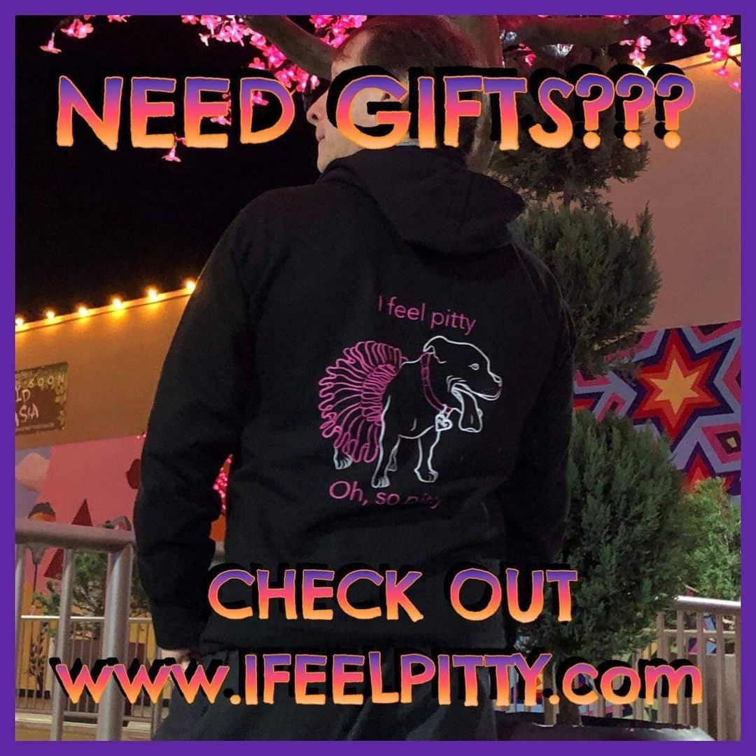 ⭐️🎄 Please order by this weekend so you get your gifts before the Christmas holiday rush time. Thank you for your support 💕🐾

➡️ www.IFEELPITTY.com ⬅️

Welcome one!! Welcome all to the wonderful world of “ I feel pitty ,  so pitty “ where everyone is PRETTY! 

Dream Team Angels wants to spread the word that no matter what size, what age, what ethnicity you are, or what dog breed you are you are beautiful! 💗

🐾 We have our new IFP collection line just in time for the holidays!!!!!!

🐾 Any order over 50 receive a free phone pop up. 

🐾❤️We are a federally recognized nonprofit & 1️⃣0️⃣0️⃣% of the proceeds go back to saving animals.🐾❤️

Great holiday gift ideas! Promote the beautiful Pitty breed, Adopt don’t Shop, and the importance of spay and neuter while supporting a non profit 501(c)(3) dog rescue. Instead of getting gifts from a large corporation, get your gifts from a dog rescue. Please share. Thank you for your support 💕🐾💕🐾

Get your order in today somethings are already selling out!

⭐️ We can only ship to states in the United States