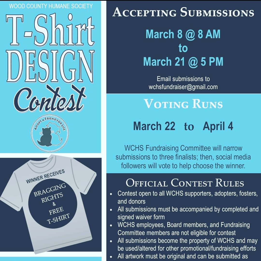 Check out our website for full official rules and ways to submit. 

Submissions can be sent to wchsfundraiser@gmail.com.