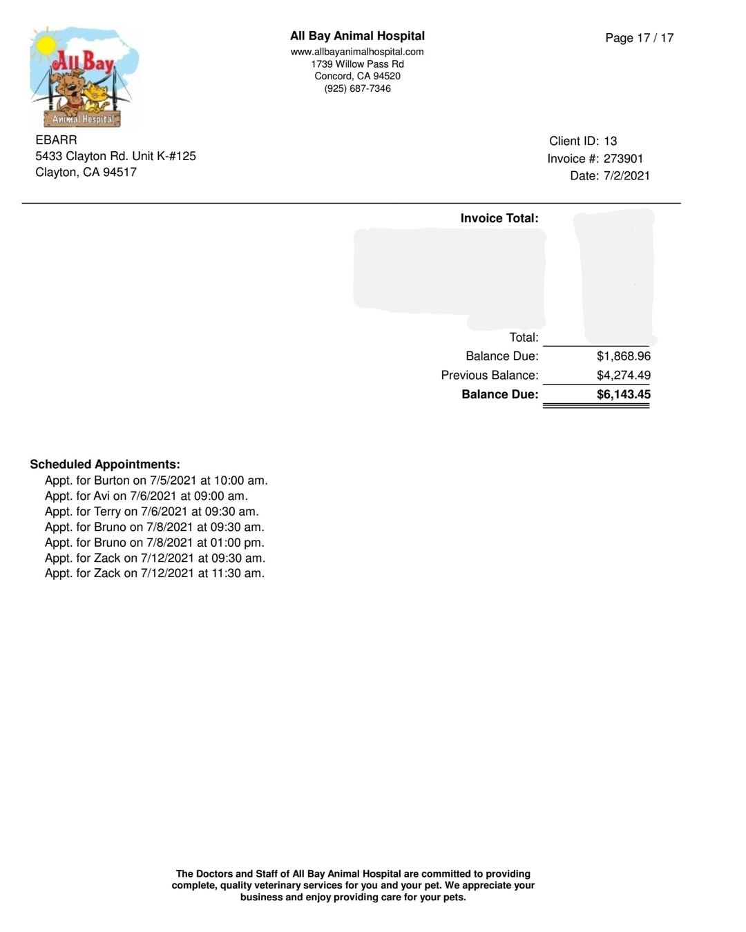 🙏We need help from the public to pay our outstanding vet bill. 
Our vet bill is currently at 6k and we cannot continue to help animals until we are fully caught up. As you all know these last couple of years have been extremely tough due to the pandemic. Our ability to hold fundraisers have been at a halt. 
We have been helping the community by taking in mommas and kittens in need. The shelters refuse to take in kittens from the public so here we are. We started with 210 momma and kittens this year. Many sick ones treated and we were also hit with Panleukopenia, right in the beginning of kitty season and we lost 9 of them. 
Please consider making any kind of monetary donation. Even just five bucks can help out a lot.

Here are ways to donate
Directly on our website
At www.ebarr.org 

PAYPAL
paypal.me/EastBayAnimalRescue

VENMO
@EastBayAnimalRescueRefuge 
(code:9935)

BY MAIL
Check to EBARR 
5433 Clayton rd suite K-125
Clayton. Ca 94517