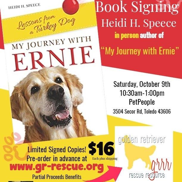 Mark your calendars! Pre-order your book now at www.gr-rescue.org Also, come meet the famous 