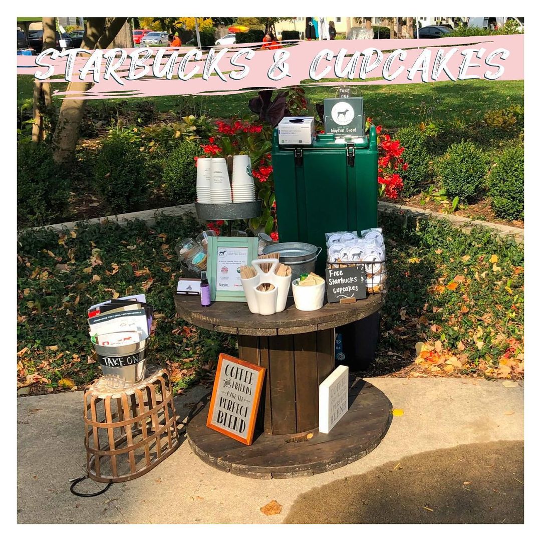 .
Every year at It's All About The Paws: Adoption Event one of our main attractions is our coffee & cupcake table! ☕🧁

We will have hot @starbucks Coffee and a limited number of vegan @swanky_cakes_us cupcakes both days of the event! Be sure to stop by, have a cup of coffee + a delicious cupcake, and check out our amazing event!

<a target='_blank' href='https://www.instagram.com/explore/tags/IAATP/'>#IAATP</a> <a target='_blank' href='https://www.instagram.com/explore/tags/IAATP2021/'>#IAATP2021</a> <a target='_blank' href='https://www.instagram.com/explore/tags/ChooseKindness/'>#ChooseKindness</a>