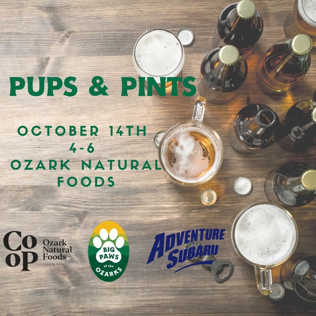 Today's the day! We've got TONS of cute pups heading to Ozark Natural foods. Swing by between 4-6, grab a beer, pet a pup, and say hello!