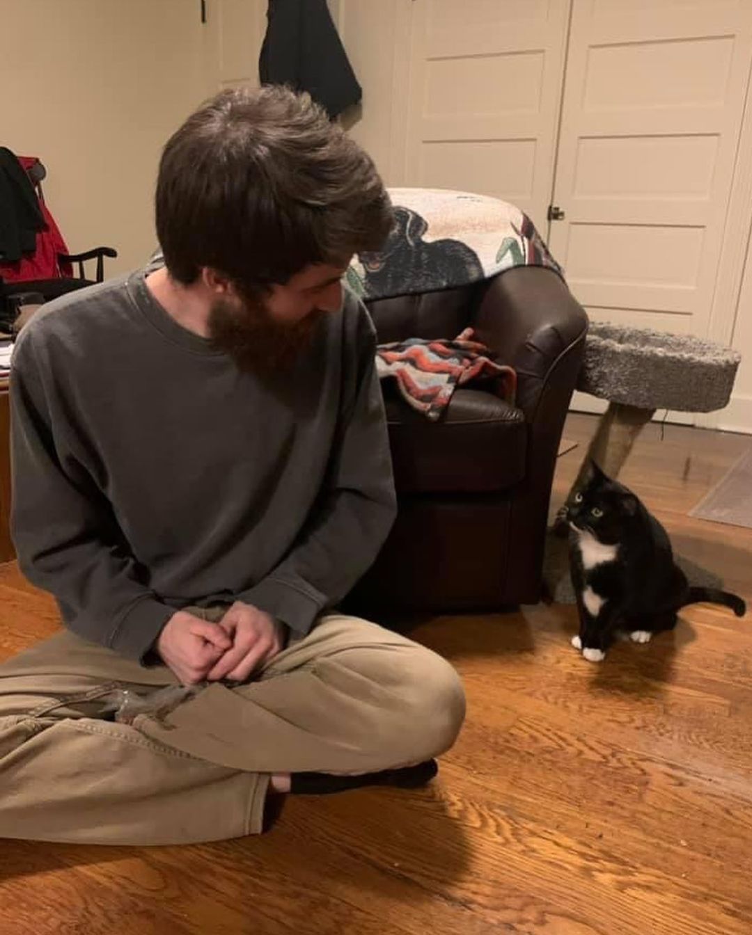 We are so excited that our older cat, Socks, found a home! Her new dad was friends with the foster, and got to know Socks over time, and decided to make her a permanent family member!

Thank you to Brittany for fostering Socks!