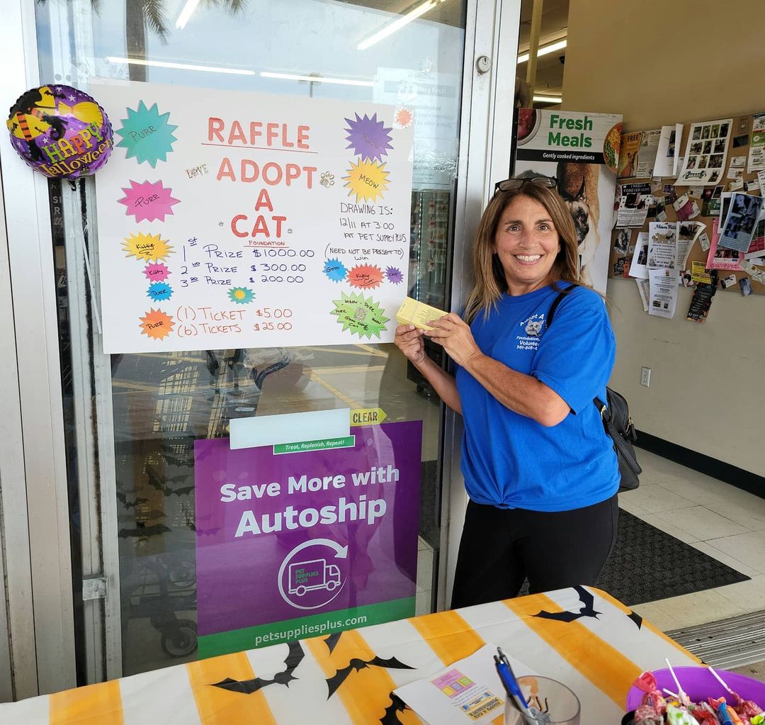 Come out to <a target='_blank' href='https://www.instagram.com/explore/tags/PetSuppliesPlus/'>#PetSuppliesPlus</a> to buy some Raffle Tickets from volunteer Joanne Gonnella for Adopt a Cat Foundation's Biggest Fundraiser! You can win B.I.G. M.O.N.E.Y. in our raffles and the odds are WAY better than the Lotto! Joanne will be here until around 4 p.m., after which you can buy them from Stacey deLucia in <a target='_blank' href='https://www.instagram.com/explore/tags/TheAdoptionZone/'>#TheAdoptionZone</a> !

<a target='_blank' href='https://www.instagram.com/explore/tags/adoptacatfoundation/'>#adoptacatfoundation</a> <a target='_blank' href='https://www.instagram.com/explore/tags/adoptacat/'>#adoptacat</a> <a target='_blank' href='https://www.instagram.com/explore/tags/Petsuppliesplus/'>#Petsuppliesplus</a> <a target='_blank' href='https://www.instagram.com/explore/tags/adoptacatresale/'>#adoptacatresale</a> <a target='_blank' href='https://www.instagram.com/explore/tags/raffletickets/'>#raffletickets</a> <a target='_blank' href='https://www.instagram.com/explore/tags/cats/'>#cats</a>