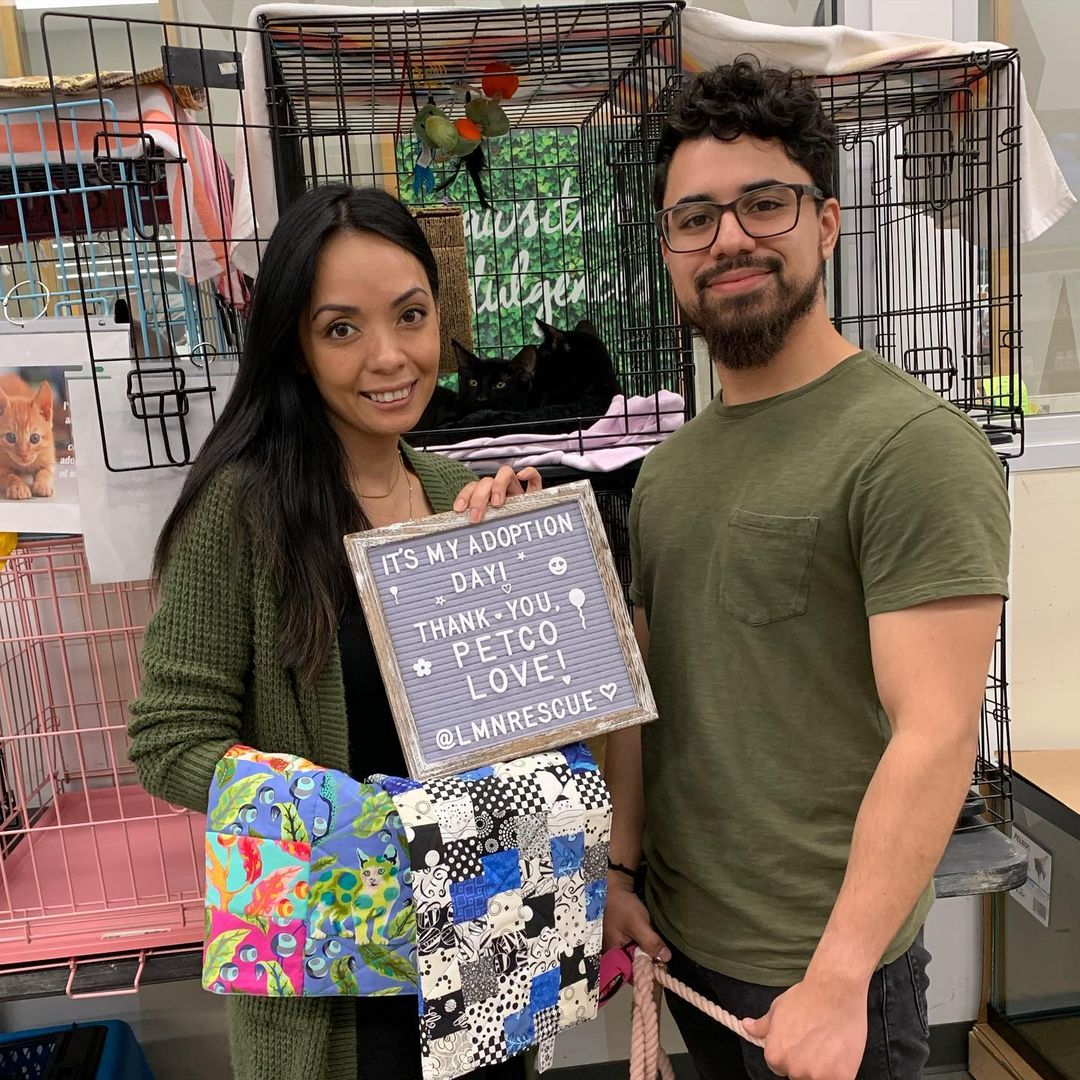 Big smiles! Shadow and Magic’s new family discovered love at Petco today! 🐾🐾💗 Thank you, @PetcoLove, for helping us continue to help animals in need, and find loving forever homes for so many! <a target='_blank' href='https://www.instagram.com/explore/tags/PetcoFamily/'>#PetcoFamily</a> <a target='_blank' href='https://www.instagram.com/explore/tags/PetcoLove/'>#PetcoLove</a> <a target='_blank' href='https://www.instagram.com/explore/tags/PetcoAtascocita/'>#PetcoAtascocita</a> <a target='_blank' href='https://www.instagram.com/explore/tags/ThinkAdoptionFirst/'>#ThinkAdoptionFirst</a> <a target='_blank' href='https://www.instagram.com/explore/tags/LMNFelineRescue/'>#LMNFelineRescue</a> <a target='_blank' href='https://www.instagram.com/explore/tags/FosteringSavesLives/'>#FosteringSavesLives</a>❤️ <a target='_blank' href='https://www.instagram.com/explore/tags/BeAFoster/'>#BeAFoster</a> <a target='_blank' href='https://www.instagram.com/explore/tags/AdoptDontShop/'>#AdoptDontShop</a>🐾 <a target='_blank' href='https://www.instagram.com/explore/tags/AdoptionDay/'>#AdoptionDay</a>