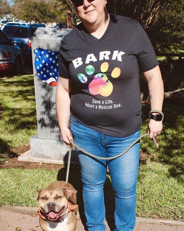 BARK honors ALL veterans today, but we are particularly thankful for our interim Executive Director, Jennifer, who proudly served in the United States Marines. She brought the same standards of discipline and dedication to BARK and is making a huge impact on the lives our dogs! Thank you for your service, Jennifer! We appreciate you and your many contributions to BARK’s success! 🇺🇸🐾🇺🇸🐾🇺🇸🐾🇺🇸 <a target='_blank' href='https://www.instagram.com/explore/tags/VeteransDay/'>#VeteransDay</a>