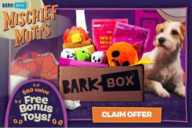 We LOVE Bark Box! Super durable toys delivered every month! Subscribe w our affiliate link and we get treats for our foster dogs! https://barkbox.snlv.net/c/2587026/1172377/1369