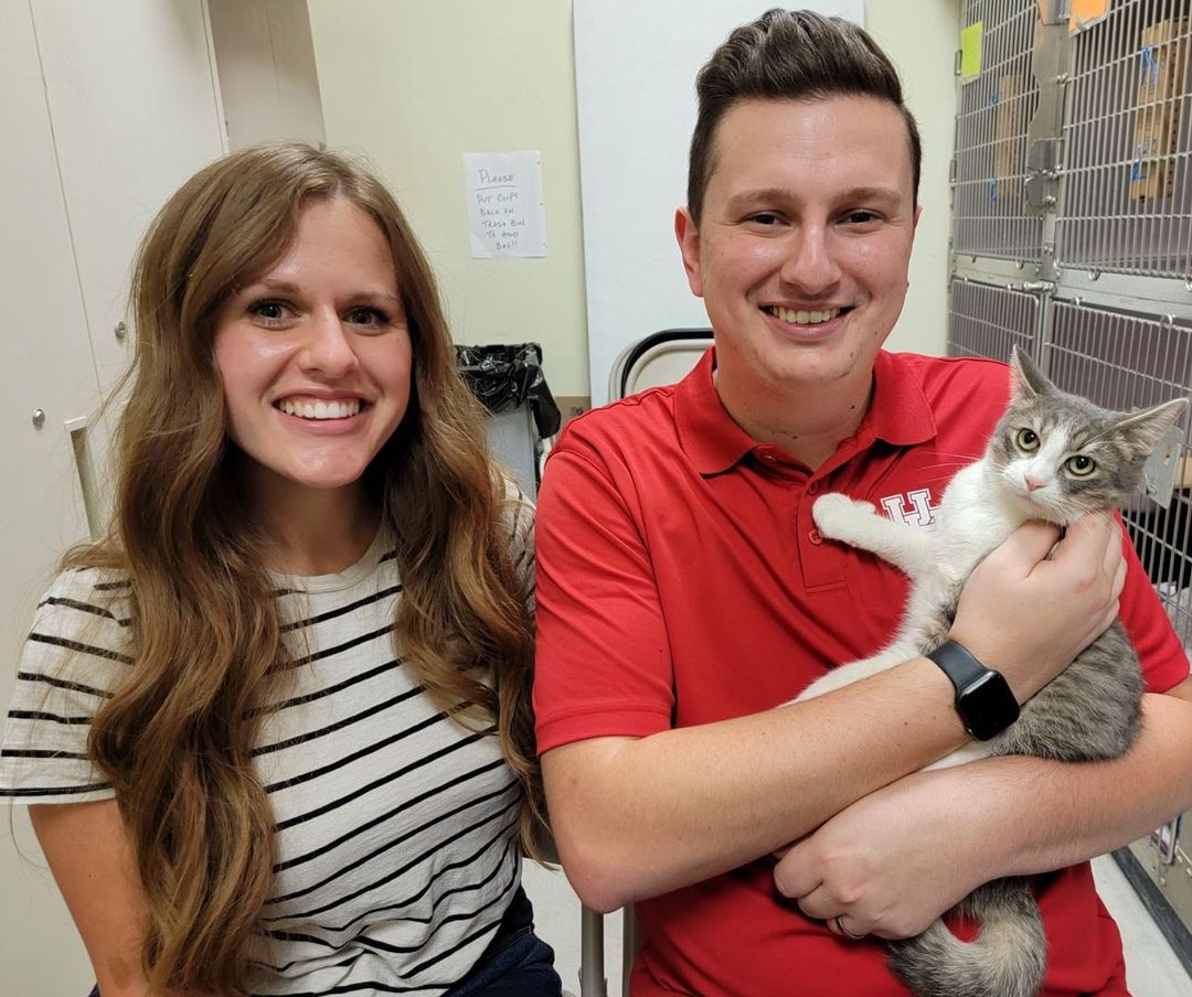 This couple recently moved to Texas from Utah and decided they wanted to add a pet to their family. At Petsmart they spotted Theodore (Teddy to his friends) and decided he was right for them. Teddy liked the idea too. Congratulations!