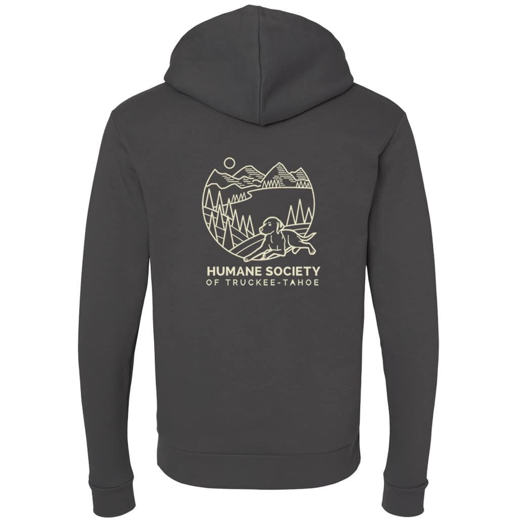 Just in time to get out and play in this pre-winter weather - NEW Humane Society of Truckee-Tahoe Pullover Sweatshirts are here in three new designs, a variety of colors and we've restocked your favorite zip-ups! Update your winter wardrobe today through our online store. Link in our Bio ❄️🖤🐾