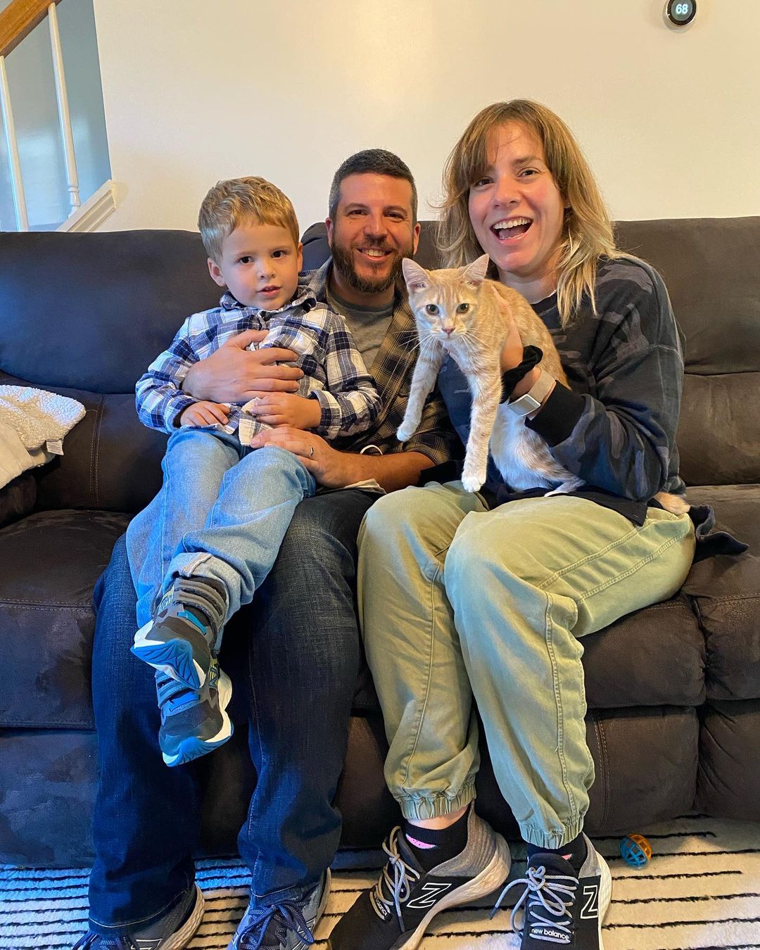 Spotte met her new family today! Joe, Sarah & James were excited to meet their new addition, while existing cat, Mr. Orange, was cautiously observing from the stairs. Hopefully they will bond soon and he won’t miss his recently passed kitty friend, Tiny. Thank you for adopting from us, Sarah et al, and we hope your family has a very happy Halloween! <a target='_blank' href='https://www.instagram.com/explore/tags/orangekitty/'>#orangekitty</a> <a target='_blank' href='https://www.instagram.com/explore/tags/adoptionday/'>#adoptionday</a> <a target='_blank' href='https://www.instagram.com/explore/tags/rescue/'>#rescue</a> <a target='_blank' href='https://www.instagram.com/explore/tags/fosteringsaveslives/'>#fosteringsaveslives</a> <a target='_blank' href='https://www.instagram.com/explore/tags/familycomplete/'>#familycomplete</a> <a target='_blank' href='https://www.instagram.com/explore/tags/spotthecat/'>#spotthecat</a> <a target='_blank' href='https://www.instagram.com/explore/tags/meow/'>#meow</a>