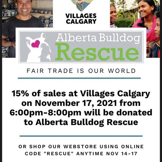 📣📣📣IMPORTANT ANNOUNCEMENT 📣📣📣

ABR has partnered with Villages Calgary to bring a unique shopping experience for you this holiday season! Villages has graciously offered to donate 15% of sales from our exclusive shopping event to our rescue efforts. On November 17th from 6-8pm you will be able to shop directly at the store and 15% of your purchases will also help us! What a wonderful way to fill stockings and clear your Christmas list while also supporting TWO amazing causes. 

Cant make it in store on Nov 17th? No problem! From the 14th-17th of November, if you shop online and use our special code “rescue” we will also receive the 15% of the proceeds. 

Please consider Villages and ABR this holiday season and lets make this one of our best fundraisers yet! 

Shop here on November 14-17th

Www.villagescalgary.com