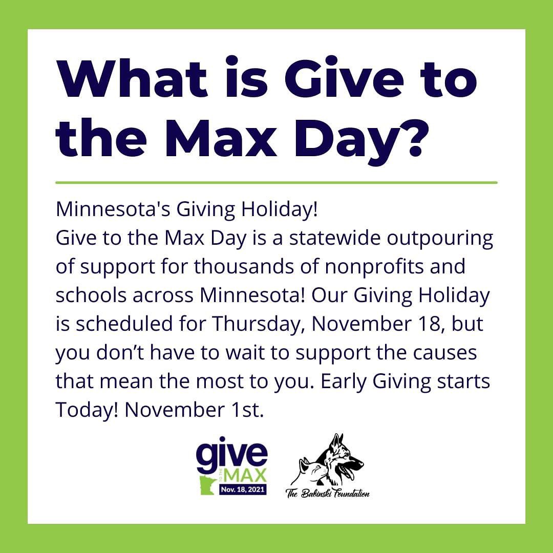 💚💙 Early giving starts today! Find us on givemn.org to donate! 💙💚