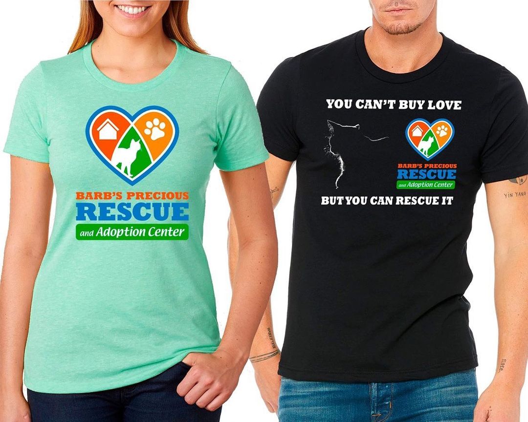 You can’t buy love…but you can RESCUE it!! These cool t-shirts will be available at our OPEN HOUSE on Saturday, November 13th. Free with a donation of $50 or greater, or $15 to purchase at the event. Looking forward to a great time! For OPEN HOUSE info copy FB link https://fb.me/e/1eplZnSTc