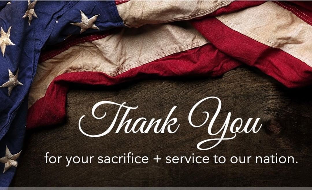 We would like Thank you for all your service.