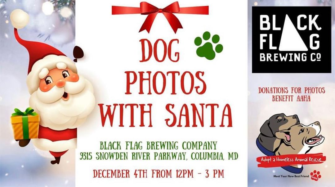 Join us at Black Flag Brewing Company in Columbia, MD, and get some pics of your AAHA pups with a really amazing looking Santa! <a target='_blank' href='https://www.instagram.com/explore/tags/pictureswithsanta/'>#pictureswithsanta</a> <a target='_blank' href='https://www.instagram.com/explore/tags/dogpictures/'>#dogpictures</a> <a target='_blank' href='https://www.instagram.com/explore/tags/beerlover/'>#beerlover</a> <a target='_blank' href='https://www.instagram.com/explore/tags/santa/'>#santa</a> <a target='_blank' href='https://www.instagram.com/explore/tags/blackflagbrewery/'>#blackflagbrewery</a> @blackflagbrewingco