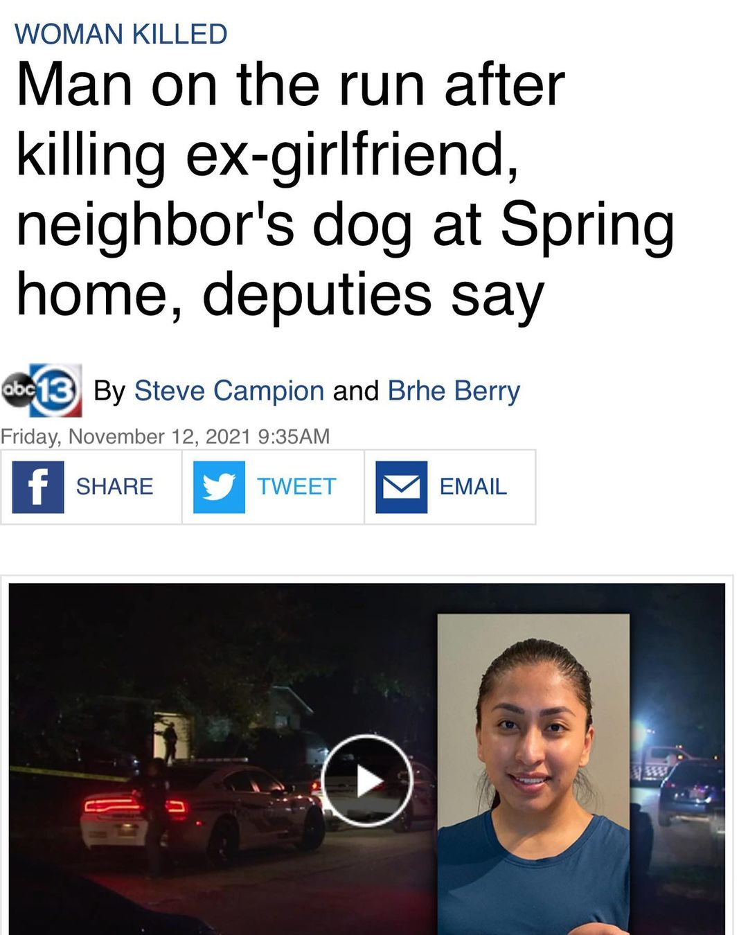 Heartbreaking story 💔😢
Houston, TX

If you are in Houston we are pretty sure you watched this tragic story. Last week the ex-boyfriend of this young lady killed her and shot other people and this poor Pitbull by the name of Chopper who was trying to defend his owners. 😔

Chopper got shot 3 times while trying to protect his own, doing what a faithful pittie would do for his owners! 😔 
He was picked up by our county shelter and has been there since last week. So far what we know two of the bullets went through and poor Chopper even got shot on the face. He is going to need surgery asap! The shelter can only do so much and we will like to get him out TODAY! There is a risk of him losing his leg if he doesn’t get treated asap or worst as there are bone fragments in his face and other parts of his body. 

We are working on setting him up with a foster but this is going to be VERY costly and on top of it, he is heartworm positive. 

Please click on the link below to read on this horrible tragedy and help us save Chopper. He deserves a second chance! Chopper is a hero! Please be his hero and donate towards his medical care. 
❤️🐶🙏🏻

BEST way to donate so we can receive funds quickly are through PayPal or Zelle: info@bravebullyrescue.org 
Subject: Save Chopper