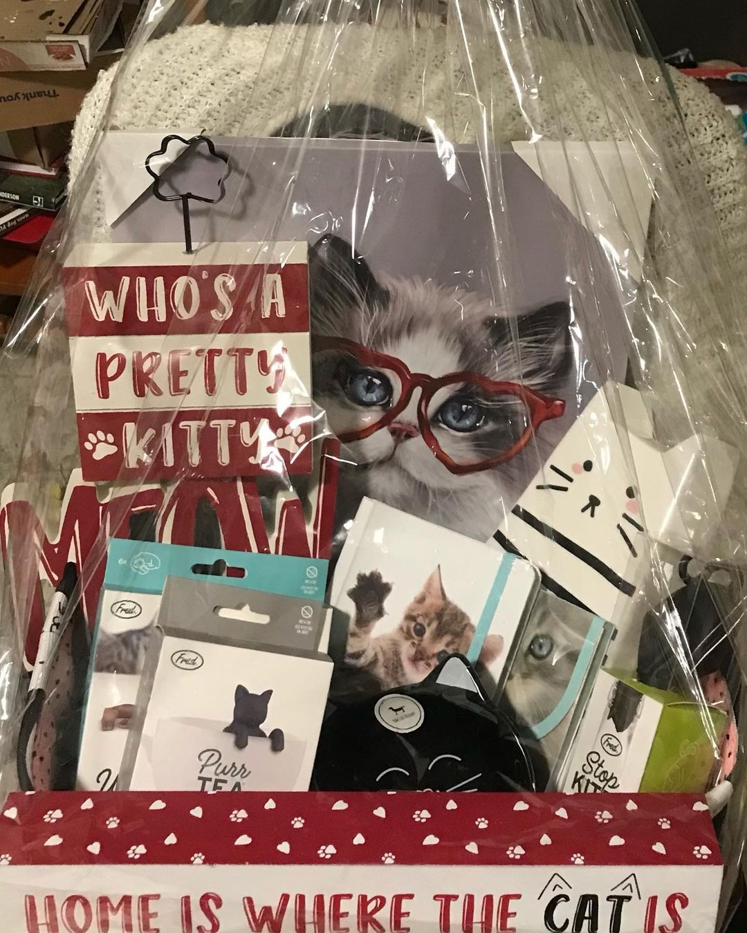 Our auction fundraiser is this weekend! 🧡 This is just a tiny preview of some of the baskets you can bid on to support our shelter. 🙏 We can even accept credit cards as payment this year! 🤑 Tickets can be purchased at the door or in advance at www.ewhiskers.com 😻 Can’t wait to see you there! 😽