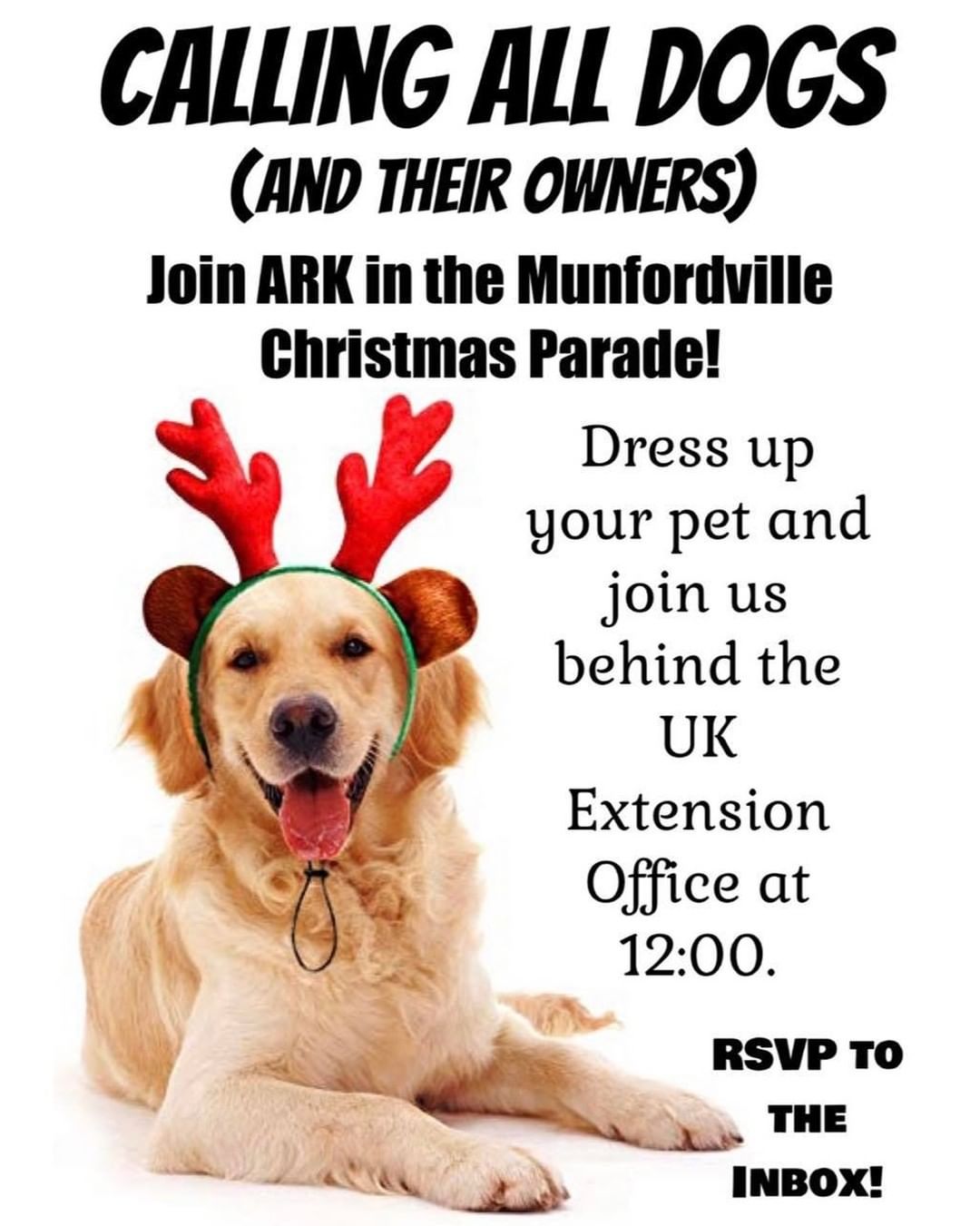 The Munfordville Christmas Parade is Saturday, December 4th!  RSVP to the Inbox!