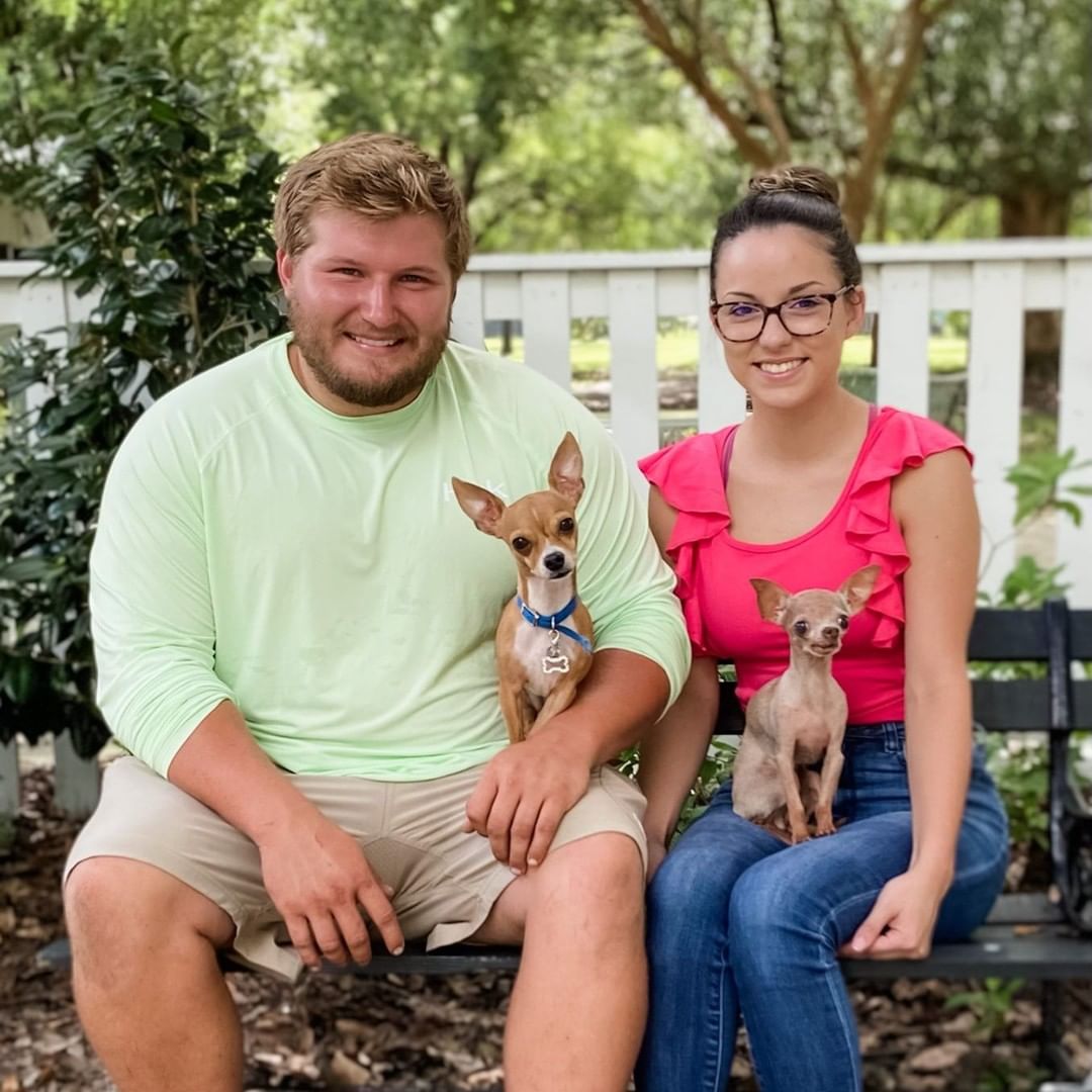 This photo is from a very special day... sweet and special little senior Corky was adopted!! How happy does she look?!