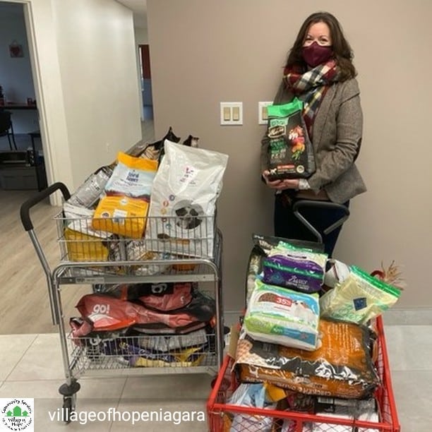 Thanks to the generosity of our supporters, when our cup overflows (with kibble), we are able to share the wealth with other local charities! 🤝

Please consider supporting Village of Hope and their mission to uplift the people (and pets) in our community. ❤️

Reposted from @villageofhopeniagara Village of Hope sends a huge thank you to Pets Alive Niagara for donating two heaping cartfuls of dog food! A lot of Village of Hope's clients have animal companions, and this generosity will go a long way towards seeing their needs are met. Thank you all so much.
...

“Our Village Cares in the Season of Hope” is lifting spirits in our Village this holiday season. Our Lincoln neighbours in need are facing the most difficult season of all. Without sufficient incomes or support, many will be food and shelter insecure. While all around is joyous with the coming celebration more than 15% of our community are filled with anxiety and despair, with futures uncertain. We’re working now through the holidays to see that our neighbours in need can share their hopes and joys over a Season of Hope festive dinner (and more) with their children, or partners.

Please SHARE if you are able, donate online at villageofhopeniagara.org or directly at Village of Hope centres MAIN 2540 S Service Road (at 15th) MAP https://w3w.co/steep.assign.typewriter, 905-562-3113

Our SEASON OF HOPE REGISTRATION continues at MAIN 2540 S Service Road (at 15th) MAP https://w3w.co/steep.assign.typewriter for our SPECIAL SEASONAL HAMPER of foods, gifts, and more.
...

Food insecurity - not having enough money to buy food - is a serious public health problem in Ontario; 13% of households in Ontario are food insecure; 63% of households who are food insecure have employment as their main income; 59% of households receiving social assistance are food insecure.

Since 2008, Village of Hope has been working in our community to alleviate food insecurity, lending a handup to our neighbours in need. We are community-supported, volunteer-centred, proudly local, and a nationally recognized organization with Charitable Registration Number 835825399RR0001 Receipts are issued for tax-deductible donations.