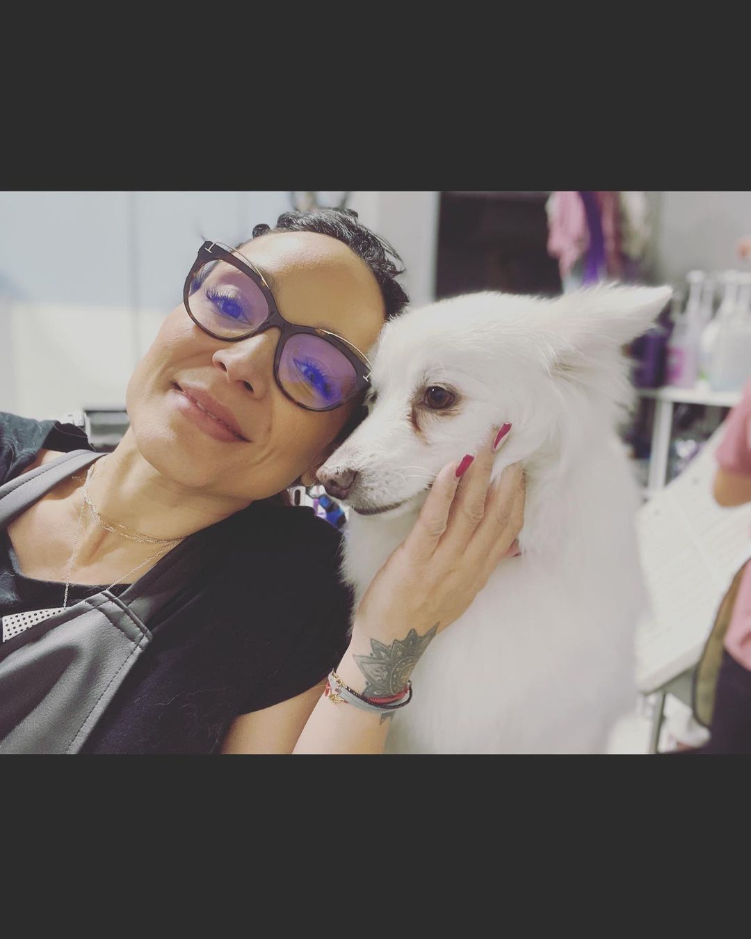 Love it when my rescues come to @boogietimelv for a pampering spa time. This was a cutie from Puerto Rico who is now adopted !! <a target='_blank' href='https://www.instagram.com/explore/tags/grateful/'>#grateful</a>