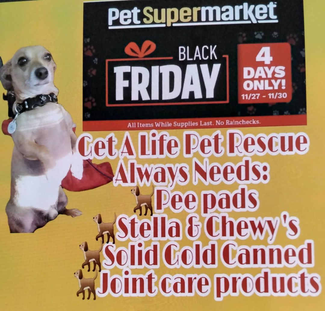 Please remember our cause while shopping for your furry friends❣ We can always use pet store gift cards easily mailed to Get A Life Pet Rescue 6919 Broward Blvd.  <a target='_blank' href='https://www.instagram.com/explore/tags/183/'>#183</a> Plantation Florida 33317 BLESS YOU💖