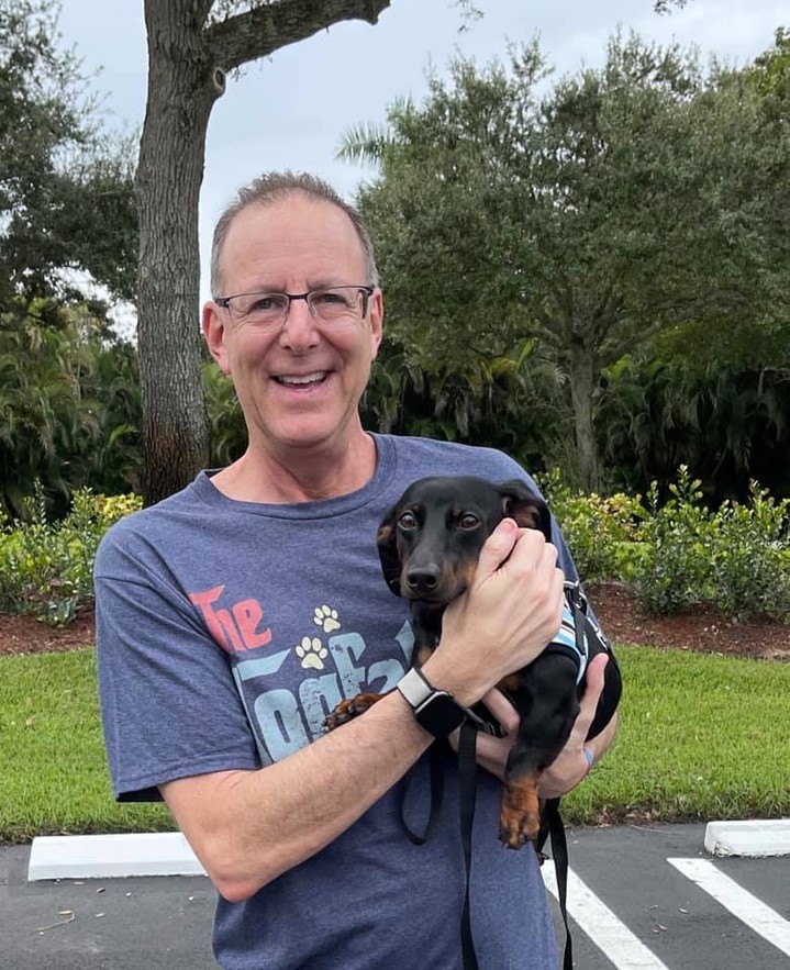 🌟💙🐾💙🎉🐾💙🌟
Say hello to Snickers and dad! This handsome boy is one 1.5 years old and has only been with us a short time. Snickers is such a sweet Black and Tan guy snd we knew the wait would be a short one. It’s a very happy ending and beginning and a long life ahead for Snickers with his forever family !