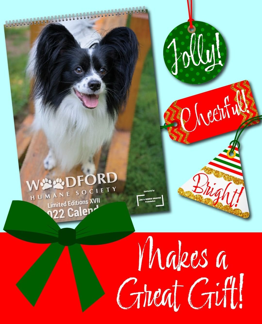 If this is your ultimate holiday shopping weekend, add us to your list! Our 2022 Calendars are gorgeous and ready to dazzle the pet lover on your nice list! 

Order online or find a local retailer: https://woodford-humane-society.square.site/2022-calendar