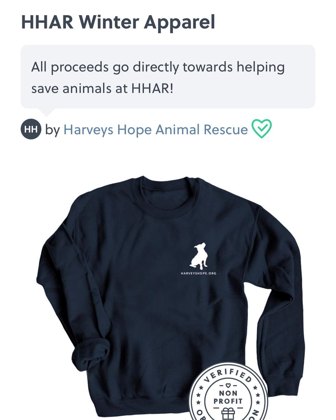 <a target='_blank' href='https://www.instagram.com/explore/tags/GiftsThatGiveBack/'>#GiftsThatGiveBack</a>
.
Every purchase helps <a target='_blank' href='https://www.instagram.com/explore/tags/harveyshope/'>#harveyshope</a> save dogs from high-kill shelters. Please use <a target='_blank' href='https://www.instagram.com/explore/tags/linkinbio/'>#linkinbio</a> (bonfire.com/store/harveys-hope-animal-rescue/) to see HHAR winter apparel.
.
Order soon for delivery before December 25th 🎄🎅🏼
.
<a target='_blank' href='https://www.instagram.com/explore/tags/lookgoodsavedogs/'>#lookgoodsavedogs</a> <a target='_blank' href='https://www.instagram.com/explore/tags/hharmerch/'>#hharmerch</a> <a target='_blank' href='https://www.instagram.com/explore/tags/bonfire/'>#bonfire</a> <a target='_blank' href='https://www.instagram.com/explore/tags/giftsthatgivebacktocharity/'>#giftsthatgivebacktocharity</a> <a target='_blank' href='https://www.instagram.com/explore/tags/dogood/'>#dogood</a> <a target='_blank' href='https://www.instagram.com/explore/tags/helpushelpthem/'>#helpushelpthem</a>