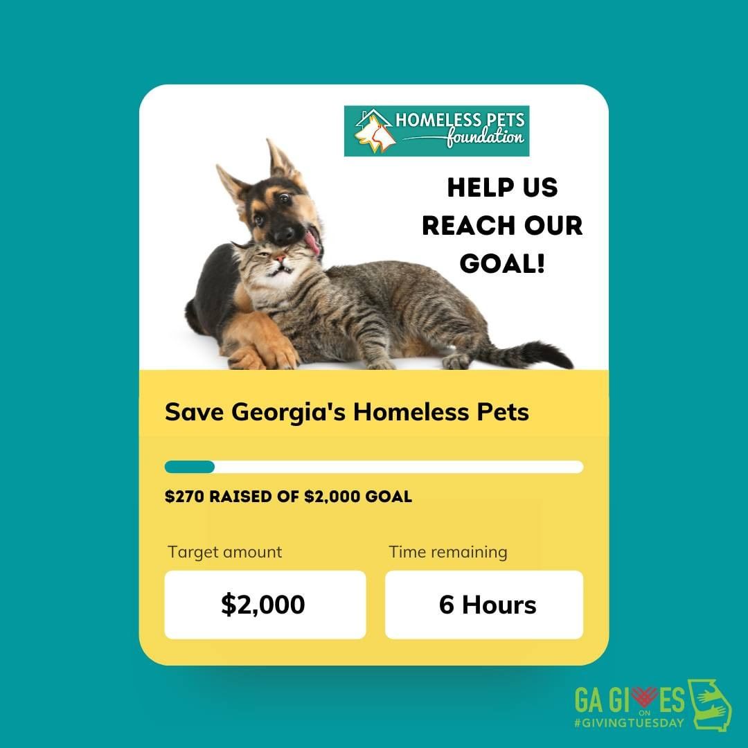 We have 6 hours left to raise our goal of $2,000 for GAgives ! If each of our followers could donate $5.00  we could surpass our goal! We appreciate all of you that have supported us throughout the years.