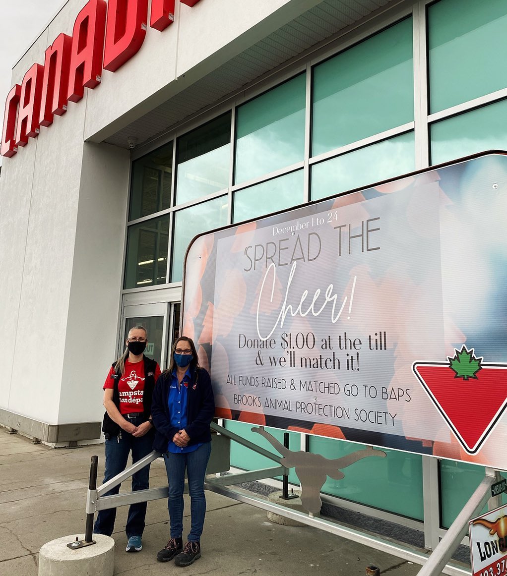 A HUGE thank you to our friends over at Canadian Tire for hosting this fundraiser! ❤️ 

Your years of support have been a huge help for our shelter and animals, we can’t thank you enough! Cheers! 🥂🎄