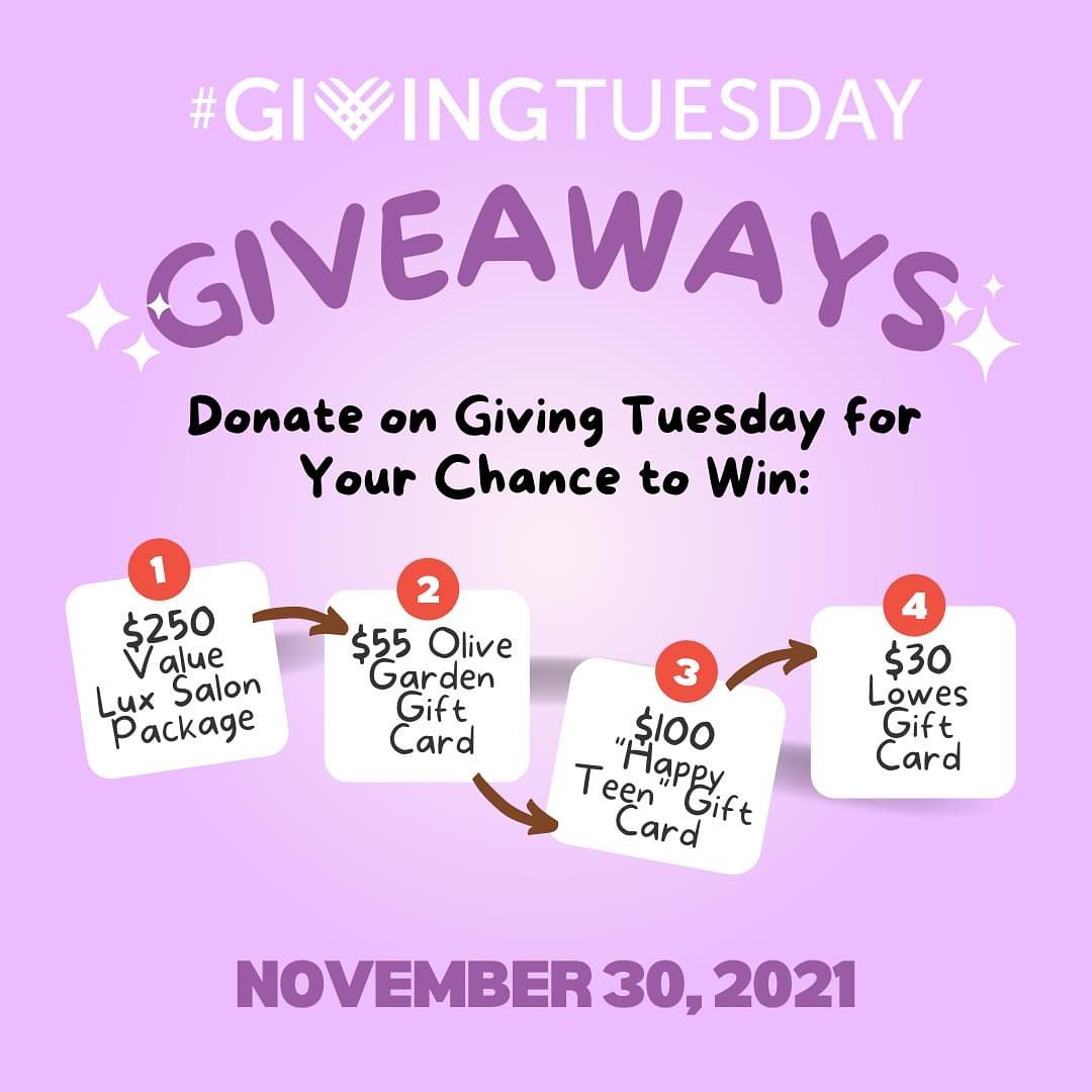 <a target='_blank' href='https://www.instagram.com/explore/tags/GivingTuesday/'>#GivingTuesday</a> is right around the corner. Stay tuned for more information on how you can be entered for a chance to win one of our <a target='_blank' href='https://www.instagram.com/explore/tags/GivingTuesday/'>#GivingTuesday</a> giveaway prizes! 

All giveaway winners will be announced on December 1.