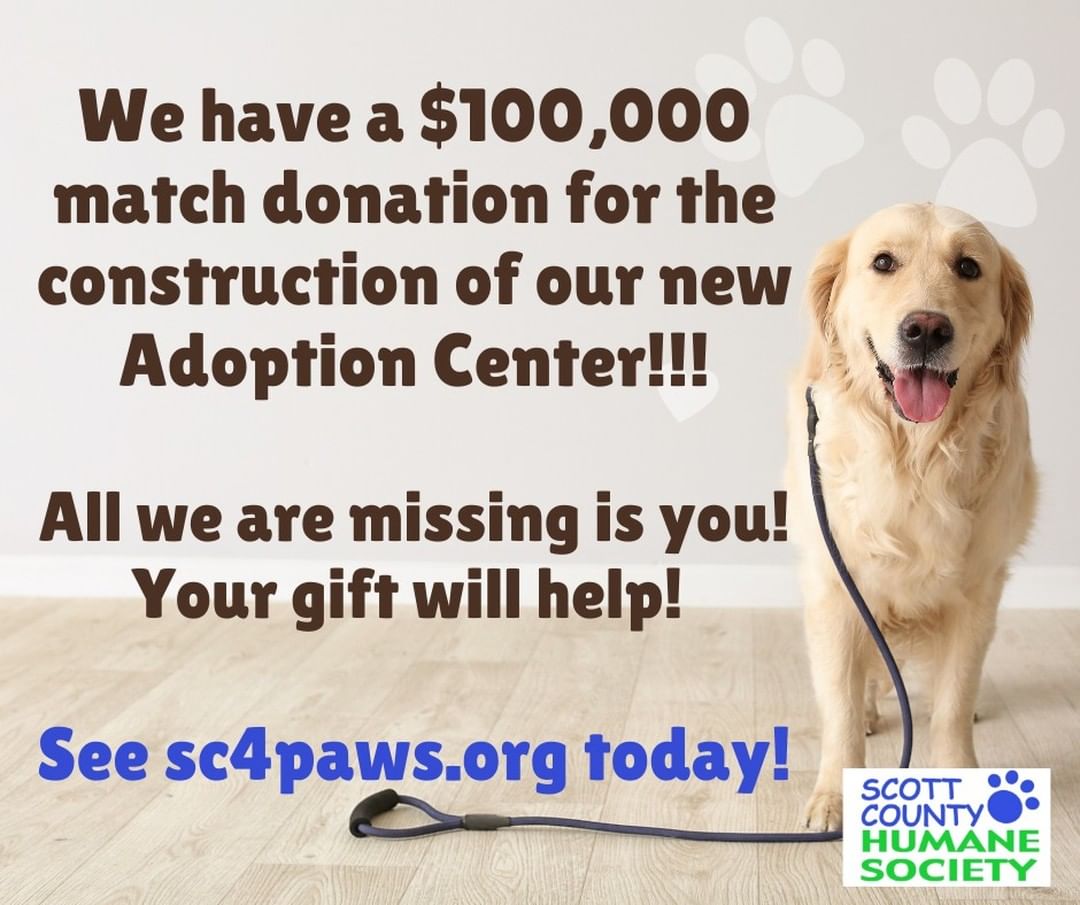 This is an amazing opportunity today! We hope you will support us!
Donate on our website! www.sc4paws.org