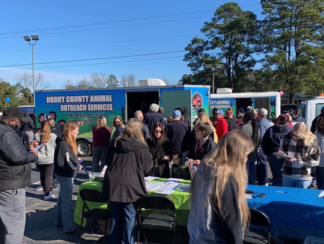 Shoutout to this awesome team who, with the help of community members, was able to clear the shelter last weekend at an adoption event. 🐾 Let’s keep the momentum going and get some more furbabies to their furever families! ❤️<a target='_blank' href='https://www.instagram.com/explore/tags/AdoptDontShop/'>#AdoptDontShop</a> <a target='_blank' href='https://www.instagram.com/explore/tags/HCACC/'>#HCACC</a> <a target='_blank' href='https://www.instagram.com/explore/tags/HorryCountyAnimalCareCenter/'>#HorryCountyAnimalCareCenter</a> <a target='_blank' href='https://www.instagram.com/explore/tags/AnimalAdoptions/'>#AnimalAdoptions</a> <a target='_blank' href='https://www.instagram.com/explore/tags/Adoptables/'>#Adoptables</a> <a target='_blank' href='https://www.instagram.com/explore/tags/AdoptionEvent/'>#AdoptionEvent</a> <a target='_blank' href='https://www.instagram.com/explore/tags/AnimalShelter/'>#AnimalShelter</a> <a target='_blank' href='https://www.instagram.com/explore/tags/ShelterLife/'>#ShelterLife</a> <a target='_blank' href='https://www.instagram.com/explore/tags/ACC/'>#ACC</a> <a target='_blank' href='https://www.instagram.com/explore/tags/TeamHorry/'>#TeamHorry</a>